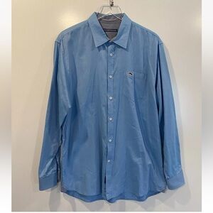 Nantucket Whaler Blue Cotton Long Sleeve Oxford Shirt Mens XL (1066)